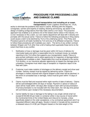 Fillable Online Cargo Claim Process - Yusen Logistics Fax Email Print ...