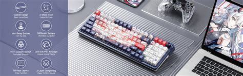 Eisa Pro K686 Pro Wired+2.4Ghz+BT Mechanical Keyboard Anime Theme (Cus