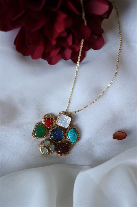 Elianna Multicolored Pendant Necklace – Do Taara