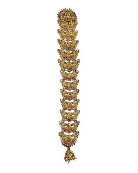 Traditional South Indian Temple Gold Finish Hair Choti | jada maati ...