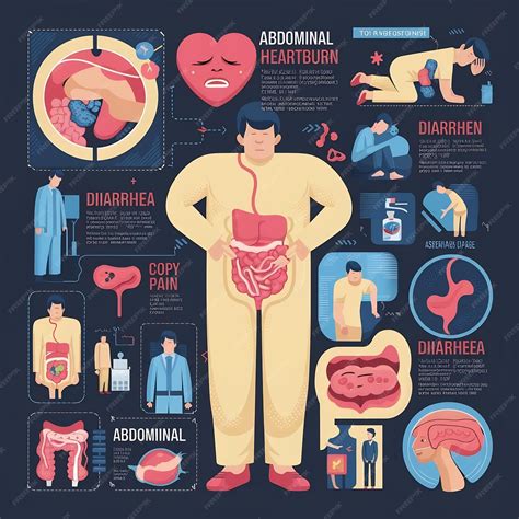 Premium Photo | Abdominal pain heartburn diarrhea copy spase