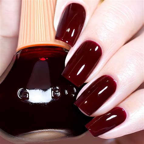 Amazon.com : KAHSOSE Blood Red Nail Polish Quick Dry, Wine Red Gel Nail ...
