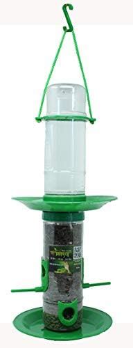 Amijivdaya Double Decker Medium Bird Food and Water Feeder (Green ...