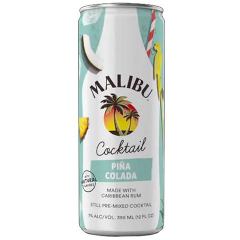Malibu Malibu Cocktail Pina Colada RTD 4 pack - Fenwick Liquor