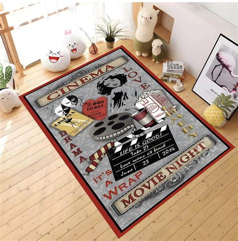 Cinema Rug, Movie Rug, Film Pattern Rug, Theater Rug, Home Decor,movie ...