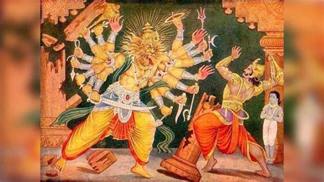 kadir narasingaperumal temple narasimha with human face and shiva linga