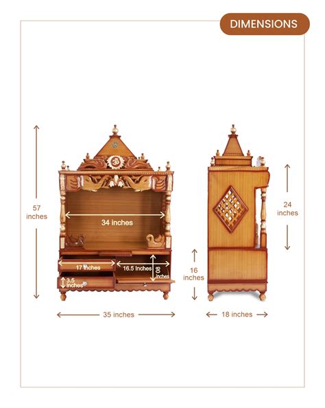 Divine Home Large Floor Rested Pooja Mandir for Home – DZYN Furnitures
