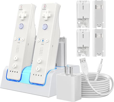 Amazon.com: 4 Ports Controller Charger for Wii/Wii U Remotes ...
