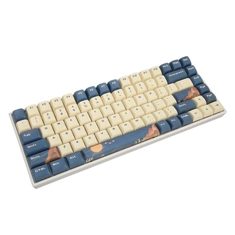 EXCLUZO 2.4G Wireless Mechanical Keyboard, 84 Keys 3 Modes Connection ...
