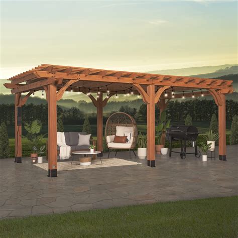 Buy Backyard Discovery Beaumont 20x12 ft All Cedar Wood Pergola ...