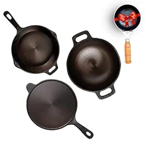 The Indus Valley Cast Iron Cookware Set 4Pcs