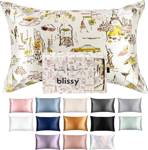 Amazon.com: Blissy Silk Pillowcase - 100% Pure Mulberry Silk - 22 Momme ...