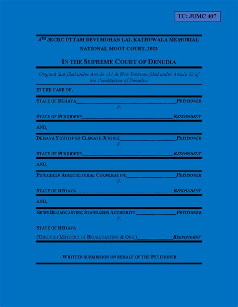 Jecrc Petitioner UPES - LATE SH. LAKHAN PAL MANGLA MEMORIAL 1 ST ...