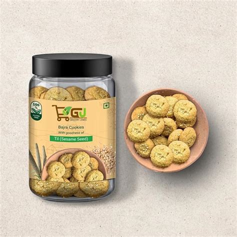 GROCERY JONES Bajra Cookies With Till Flavorful Millet Cookies | Sesame ...