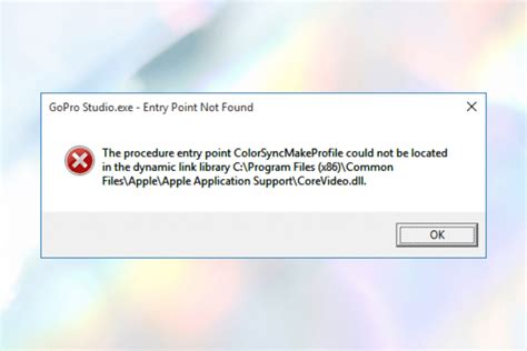 Fix Entry Point Not Found Error 的图像结果