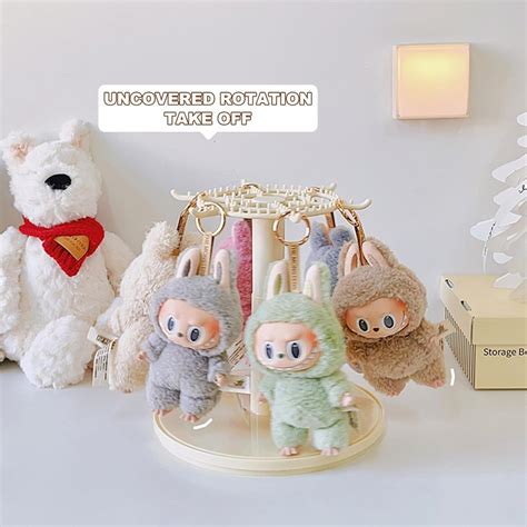 360° Rotate Labubu Transparent Display Case Hanging Organizer Rack ...