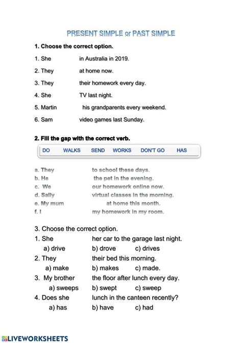 Image result for Present Simple Past Simple