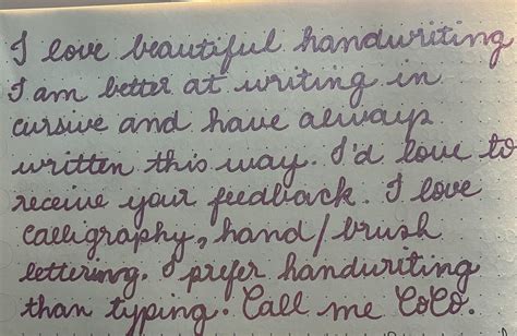 J’adore cursive. I could watch beautiful handwriting all day. It’s the ...
