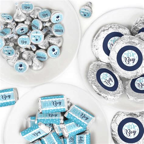Buy Big Dot of Happiness Its A Boy - Mini Candy Bar Wrappers, Round ...