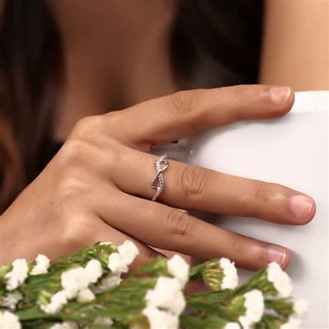 Silver Infinity Rhodium Polish Diamond Ring | Shop Now – Eri Silvers