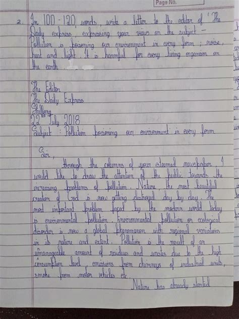 Write a letter to the editor of the daily express expressing your views ...