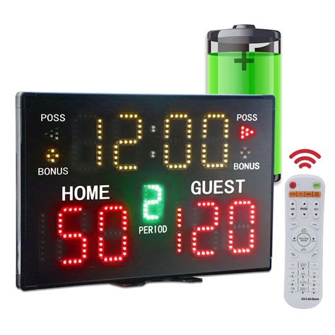 Yz Battery Powered Electronic Basketball Scoreboard Timer Clock With ...