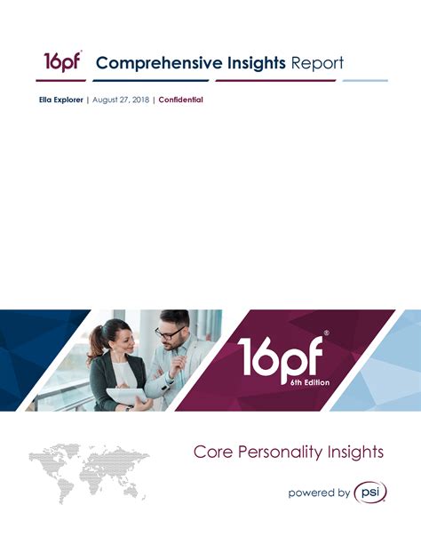 16pf 6th-Edition Comprehensive-Insights-Report Ella Sample ...