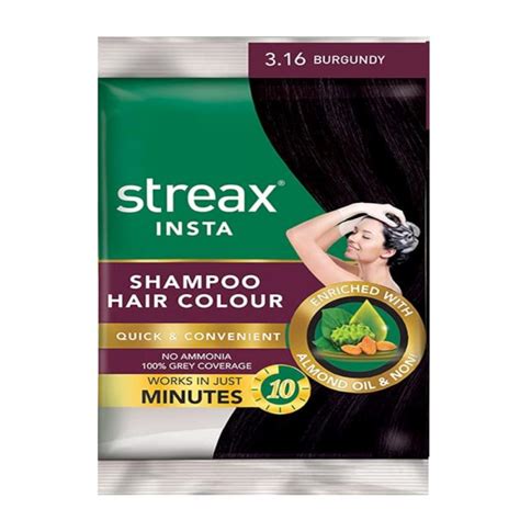 Dgroce.com - Streax Insta Shampoo Hair Colour - (3.16 Burgundy) - 18 ml