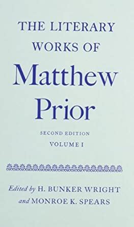 Buy Literary Works of Matthew Prior (Oxford English Texts) Book Online ...