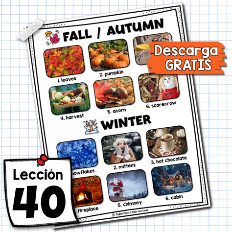 Las Estaciones del Año en Inglés - Parte 2