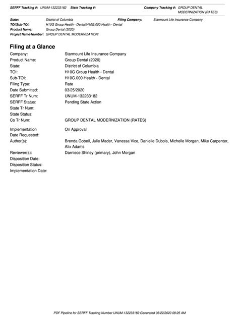 Fillable Online SERFF Tracking #: UNUM-132233182 Fax Email Print ...