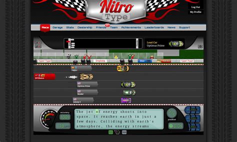Image result for Nitro Type Races