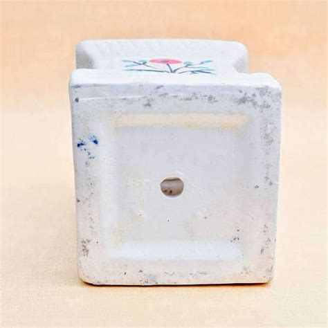 Buy 6.6 inch (17 cm) Tulsi Vrindavan Matt Finish Rectangle Ceramic Pot ...
