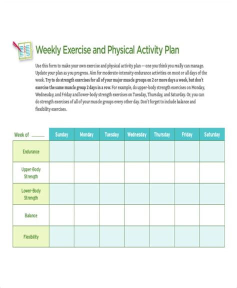 Image result for Weekly Activity Schedule Template Excel