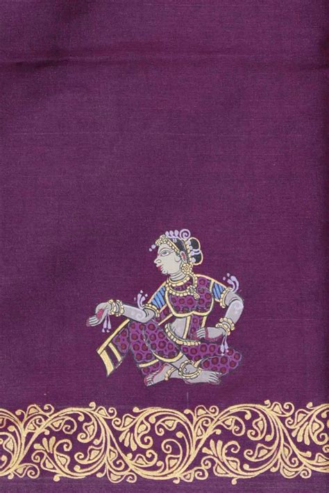 Pattachitra Hand-Painted Saree – Kalanjali