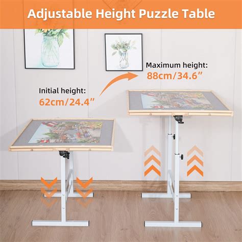 Buy BittPicc Puzzle Table for 1500 Pieces Adjustable Puzzle Tables for ...
