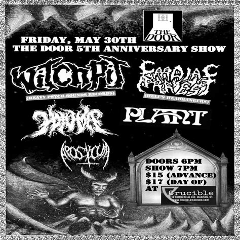 The Door 5th Anniversary show, Crucible Madison, 30 May 2025 | AllEvents