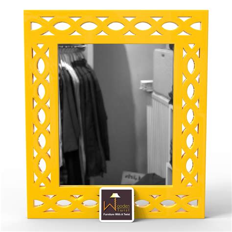 Buy Modern Decorative Wooden Wall Mirror Bathroom Mirror Online ...