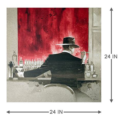 Cigar Bar Canvas Wall Art, 24" | At Home