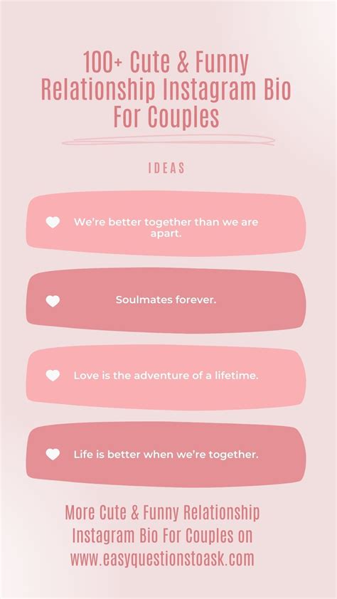 100+ Cute & Funny Relationship Instagram Bio For Couples | Instagram ...