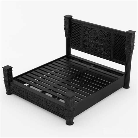Woodworm Furniture | Jodhpur Carved Bed | Solid Wood | Sheesham – House ...