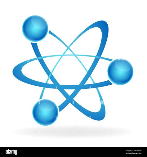 illustration of atom icon on isolated background Stock Vector Image & Art - Alamy
