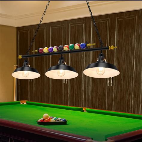 Amazon.com: Rossesay Adjustable Pool Table Lights for 7'-8' Billiard ...
