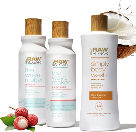Amazon.com : Raw Sugar The Wave Maker Shampoo and Conditioner Set and ...