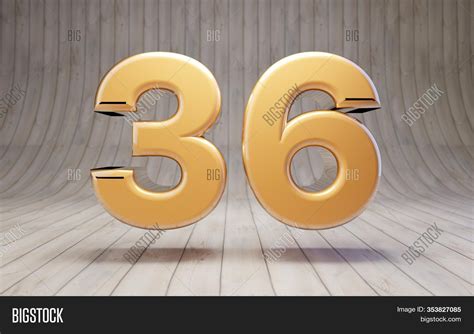 Golden Number 36 On Image & Photo (Free Trial) | Bigstock