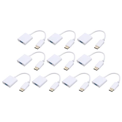 MECCANIXITY Display Port (DP) to VGA Adapter ABS Video Cable Box ...