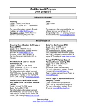 Fillable Online ficpa Certified Audit Program - ficpa Fax Email Print ...