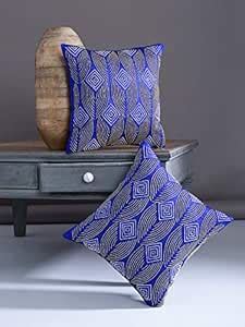 Alina Decor Hand Beaded Sequins Patchwork Embroider Cushion Covers/Soft ...