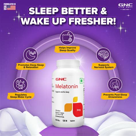 Buy GNC Melatonin 3 mg - Tablets Online | GNC® India