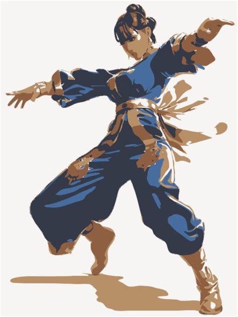 Chun Li stencil in 5 layers.